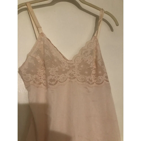 Vintage Nylon Slip 34 Long Lorraine Lace Full Dress S Small - Picture 2 of 6